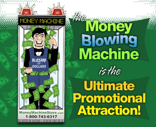The Money Blowing Machine is the Ultimate Promotional Attraction!